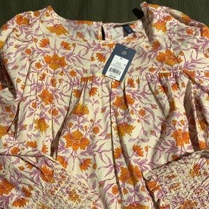 Target top cream, purple and orange